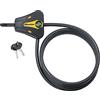 Master Lock Lucchetto a Cavo Python Regolabile con Chiave, Lunghezza 1,8 m, 8419DPF, Nero e Giallo, 6' x 5/16 diameter