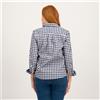 Denim & Co. Denim & Co Camicia in tessuto di cotone stretch con fantasia quadri