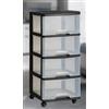 Curver Scaffale di stoccaggio nero 80l