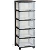 Curver Portaoggetti (5 x 20L) nero