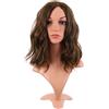 MapofBeauty Parrucca Bob Wavy 14 pollici/35 cm parrucca corta del corpo riccio onda Cosplay anime fibre sintetiche parrucca feste (marrone)