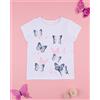 Prénatal T-shirt bimba bianca stampata farfalle