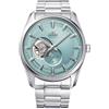 Orient Contemporary Small Seconds Semi Skeleton - Orologio Da Uomo Automatico a Carica Manuale Casual Bracciale e Cassa In Acciaio Metallizzato Quadrante Verde - RA-AR0009L30B RA-AR0009L
