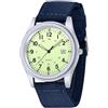 Tiong Orologi da uomo | Orologio sportivo al quarzo con data | Orologi militari con cinturino in rete, Jlvw-03