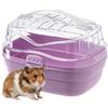 Ferplast Trasportino per criceti e altri piccoli roditori ALADINO SMALL Plastica resistente, Fessure di ventilazione, Maniglia, Chiusura sicura, 20 x 16 x h 13,5 cm Fucsia