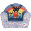 Tataway Poltroncina Bing in Jeans per Bambini - Comoda e Sicura, Design Divertente con Bing e Flop - Perfetta per Camerette e Angoli Gioco