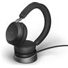 Jabra Evolve2 75 headset stereo senza cavo, per UC con base, Bluetooth, USB-A, nero