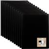 eco-eco Eco161x12 - Cartella portadocumenti in formato A4, 100% riciclata, 120 tasche, copertina flessibile, colore: nero