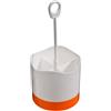 Premier Housewares 0805156 Barattolo per Posate, 4 Scomparti, Plastica, Arancione/Bianco