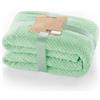 DecoKing Coperta Plaid Pile 220x240 cm per Letto Matrimoniale Calda Accogliente e Spessa in Morbido Velluto Stile Scandinavo Per Letto Divano Sedia Tutte le Stagioni Menta Henry
