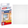 tesa Insect Stop Hook & Loop Comfort Zanzariera per Finestre, Con nastro adesivo a strappo, Rimovibile senza lasciar tracce, Lavabile e riutilizzabile, Bianco, 130 cm x 130 cm