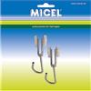 MICEL - 92576 - Puleggia per profilo guida pergolato, 2 pezzi, Per cuscinetti esterni, Finitura in acciaio inossidabile, 18,5 x 17 x 60 mm