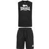 Lonsdale Allanton Tuta Tracksuit, Nero/Bianco, S Uomo