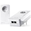 devolo Magic 2 - Kit di avviamento WiFi 6, adattatore Powerline WLAN, fino a 2.400 Mbit/s, presa Wi-Fi in rete, 2 LAN Gigabit, access point, dLAN 2.0, bianco