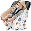 Medi Partners Coperta neonato ovetto Sacco per Passeggino - 100% Cotone universale Blanket 85x85cm fodera protettiva Morbida e Accogliente Passeggini Marsupio (Boho con beige Minky)
