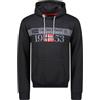 Geographical Norway Fastlife Men - Felpa Uomo con Cappuccio Tasca A Canguro Zip - Felpe Pullover Hoody Neve A Maniche Lunghe - Abito Ideale Primavera Estate Autunno Inverno (Blu Marino XL)