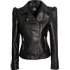 QUEEN HELENA Chiodo Giacca in Ecopelle Borchiata Giubbino Corto Giacchetta Casual Biker Motociclista Leggera Comoda Donna Y3006 Nero L