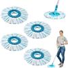 Dyaucwpo 4 Pezzi Testine di Ricambio del Mocio Compatibile con Leifheit | Clean Twist Disc Mop, Ricambio Mocio Kit, Testina Sostitutiva per Leifheit Rotomop Ricambio, Mocio di Ricambio in Microfibra