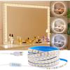 JOKILY, lampada da tavolo per trucco, luce per trucco, 3 colori e 9 livelli di luminosità con dimmer touch, lampada da sottopiano flessibile per cucina, camera da letto