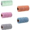 Eterspr 5 Rotoli Filo di Cotone Bicolore, Macrame Corda 2mm, 100 M di Spago in Cotone, Adatto per Artigianato Fai-da-te, Decorazioni e Confezioni Regalo