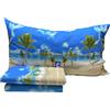 L'Emporio Casa Set Lenzuola Completo di Cotone 100% Italiano Tramonto Coralli Stelle Luna Pesci Varie Misure (Zanzibar, Piazza e Mezzo)