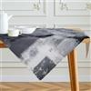 Kiatuniya Tovaglia 100 x 100 cm Runner da Tavolo Nero Arte Moderna Pittura Tovaglie Corte Decorazione da Tavola in Lino Lavabile Estetica per Feste Autunnali Matrimoni Vacanze Compleanno