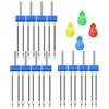 Lechengjia 12PCS Cucire Perni Doppi Aghi,Doppio Ago Macchina da Cucire, Aghi Doppi per Macchina,2/90 3/90 4/90 Doppio Ago, per Comuni Macchine da Cucire Domestiche, Sewing Machine Double Needle Set