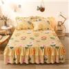 Morbuy Gonna da Letto Trapuntata per Singolo Matrimoniale e Una Piazza e Mezza Elasticizzata Copriletto con Volant Coprirete per Letto Lenzuola con 2 Federe (180x200cm,Giallo)