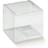 Generico 10 scatole scatoline trasparenti in pvc pet per bomboniere varie misure scatola portaconfetti porta confetti (6x6x6 cm)