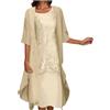 YOGALULU Vestiti Da Cerimonia Donna 2024 Tubini In Pizzo Da Cerimonia Abiti Da Cerimonia Prezzi Abito Con Strascico Lunghissimo Abito Lungo Estivo Elegante Abito Chiffon Vestito Arancione Elegante Abiti Boho