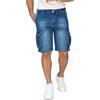 RDV Jeans Cargo Uomo Tasche Laterali, Slim Fit con Elastico alla Caviglia - Autunno Inverno 2024 - Denim Elasticizzato (IT, Numero, 50, Slim, Regular, Blu Medio Scuro)
