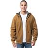 Wrangler Riggs Workwear Felpa termica da uomo con cappuccio e zip, Anatra marrone mélange/marrone scuro, X-Large