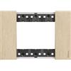 PLACCA 3 POSTI ORO LIVING NOW BTICINO KA4803ZW