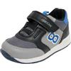 Geox B Rishon Boy A, Scarpe da Ginnastica Bimbo 0-24, Grey Black, 18 EU