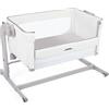 Giovanni Dolcinotti MADE IN ITALY Giovanni Dolcinotti Set di 2 Lenzuola con angoli Baby Next2Me | Adatto per il sistema Chicco Next2Me | Bianco/Grigio | 50x83 cm | Made in Italy