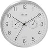 DRW Orologio da parete in alluminio con termometro e igometro con telaio anodizzato 30x4x30 cm