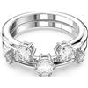 Swarovski Anello Constella, Set (2), Taglio rotondo, Bianco, Placcato rodio