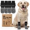 PICK FOR LIFE Calzini antiscivolo per cani 2 paia double face con cinghie regolabili per interni (grigio, M)