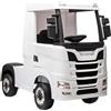 Piston Car Camion Elettrico Scania Bianco 24V per Bambini con Telecomando