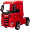 Piston Car Camion Elettrico Scania Rosso 24V per Bambini con Telecomando