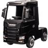 Piston Car Camion Elettrico Scania Nero 24V per Bambini con Telecomando