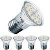 EACLL Lampadine LED E27 4.9W Equivalente a A15 Alogena 70W, Pacco da 4, 515lm 3000K Bianco Caldo, Faretti AC 230V senza Sfarfallio, Angolo a Fascio 120° Spot, Non Dimmerabile Lampade Riflettore