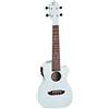 Ortega RUSILVER-CE Ukulele elettrificato cutaway da concerto EARTH Silver Satin