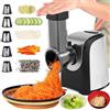 Eloklem Grattugia per verdure, automatica elettrica, grattugia per verdure, grattugia elettrica con 5 lame coniche, 150 W, grattugia elettrica con controllo a un pulsante