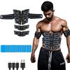 sielife EMS Stimolatore Muscolare, Elettrostimolatore per Addominali Elettrostimolatore Muscolare, ABS Trainer/Toner per Addome/Braccio/Vita/Gambe Home Gym con 16PCS Gel Pezzi