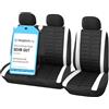 Upgrade4cars Coprisedili Furgone Set Anteriori Bianco Universali Accessori | Per furgoni & van | adatto alla maggior parte delle auto | Protegge i sedili dall'usura | Estate & Inverno