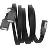 YACSEJAO Cavo splitter USB a 90 gradi, adattatore USB 2.0 A maschio a doppia femmina, cavo di prolunga dati piatto a Y, doppio hub di alimentazione USB per ricarica/trasferimento dati (0,5 m) (angolo