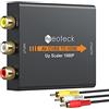 Neoteck Convertitore da CVBS a HDMI Tutto in Metallo con 1m Cavo RCA Adattatore 1080P 3RCA AV CVBS Composito a HDMI per TV PS3 STB VHS VCR Blu-Ray DVD Lettori Proiettori - Versione Aggiornata
