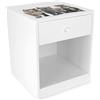 Leomark comodino moderno in legno 40cm x 38cm x 42cm (A), con cassetto e scompartimento apertoin, comodino per bambini, mobili per la cameretta dei bambini con stampa colorata Gattini