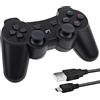 Lunriwis Controller per PS3, senza fili Controller di gioco per PS3, Bluetooth Joystick PS3 con Dualshock e sensore a 6 assi Controller Wireless per PlayStation 3